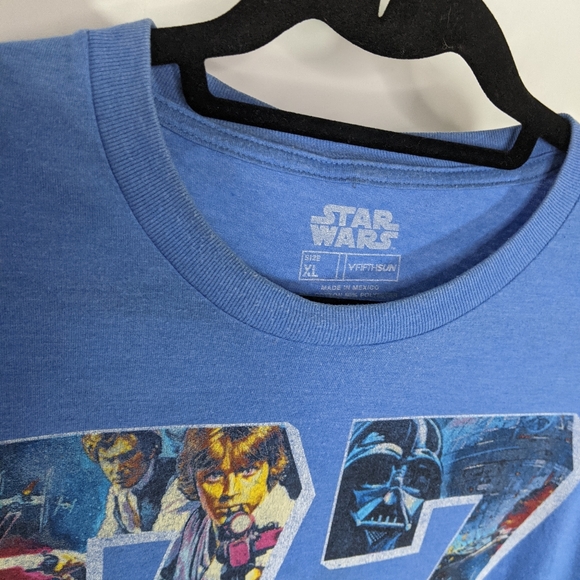 Star Wars 77 Graphic Tee Distressed Worn Stained - Picture 8 of 12